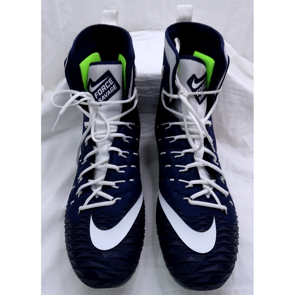 Nike Force Savage Elite TD Football Cleats Navy‎ Blue White 857063-411 Mens 18